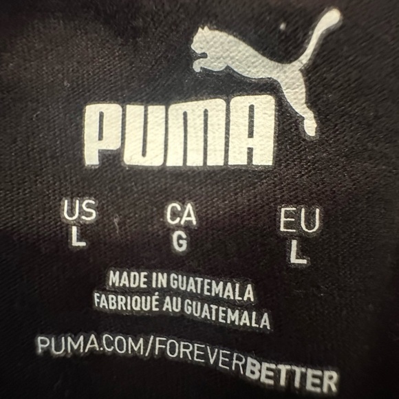 Puma Men’s Size Large Black Logo T-Shirt - Picture 7 of 10